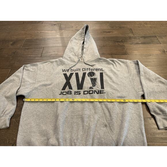 Kobe Bryant Mens Gray We Built Different XVII Job Is Done Pullover Hoodie 3XL - Picture 9 of 9
